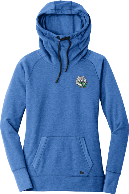 Woodbridge Wolfpack New Era Ladies Tri-Blend Fleece Pullover Hoodie